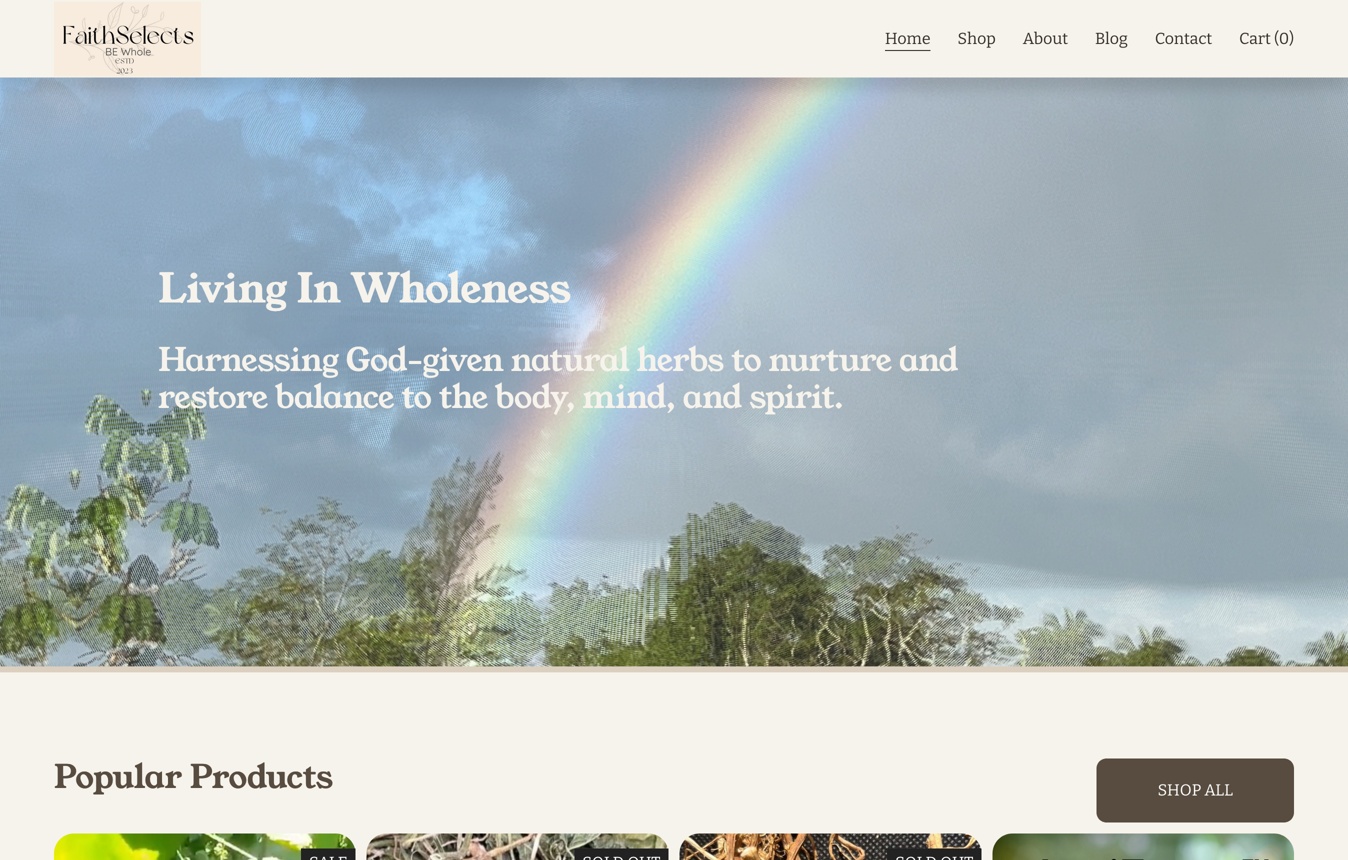 FaithSelects.com Landing Page