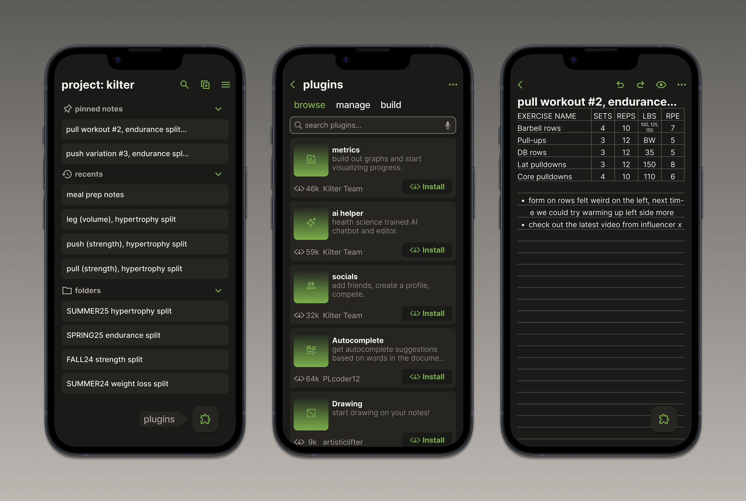 Project Kilter UI Landing Page